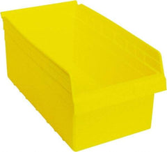 Quantum Storage - 17-7/8" Deep, Yellow Polypropylene Hopper Shelf Bin - 8" High x 11-1/8" Wide x 17-7/8" Long - Caliber Tooling