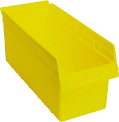 Quantum Storage - 17-7/8" Deep, Yellow Polypropylene Hopper Shelf Bin - 8" High x 8-3/8" Wide x 17-7/8" Long - Caliber Tooling