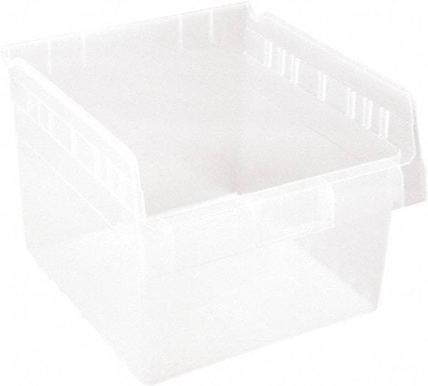 Quantum Storage - 11-5/8" Deep, Clear Polypropylene Hopper Shelf Bin - 8" High x 11-1/8" Wide x 11-5/8" Long - Caliber Tooling