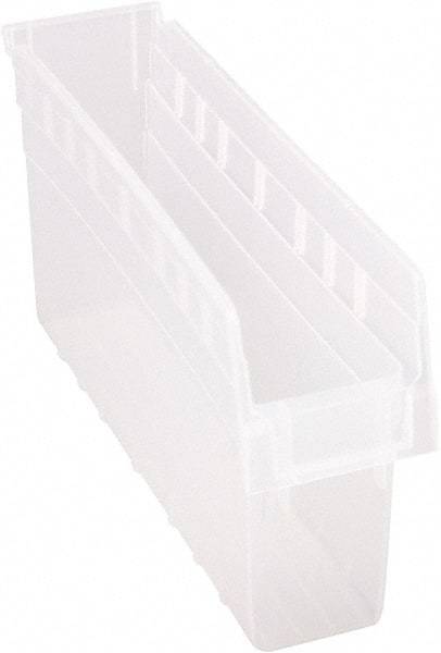 Quantum Storage - 17-7/8" Deep, Clear Polypropylene Hopper Shelf Bin - 8" High x 4-3/8" Wide x 17-7/8" Long - Caliber Tooling