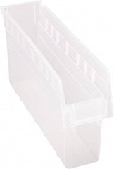 Quantum Storage - 17-7/8" Deep, Clear Polypropylene Hopper Shelf Bin - 8" High x 4-3/8" Wide x 17-7/8" Long - Caliber Tooling