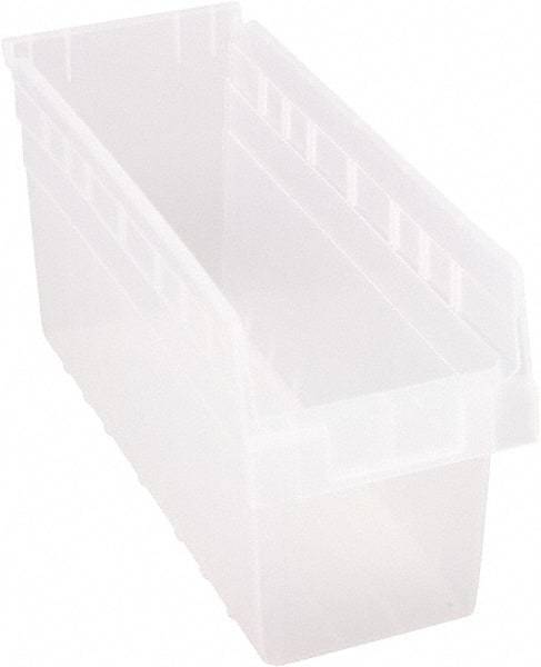 Quantum Storage - 17-7/8" Deep, Clear Polypropylene Hopper Shelf Bin - 8" High x 6-5/8" Wide x 17-7/8" Long - Caliber Tooling