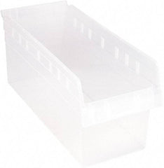 Quantum Storage - 17-7/8" Deep, Clear Polypropylene Hopper Shelf Bin - 8" High x 8-3/8" Wide x 17-7/8" Long - Caliber Tooling