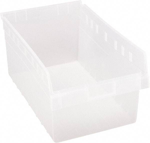 Quantum Storage - 17-7/8" Deep, Clear Polypropylene Hopper Shelf Bin - 8" High x 11-1/8" Wide x 17-7/8" Long - Caliber Tooling