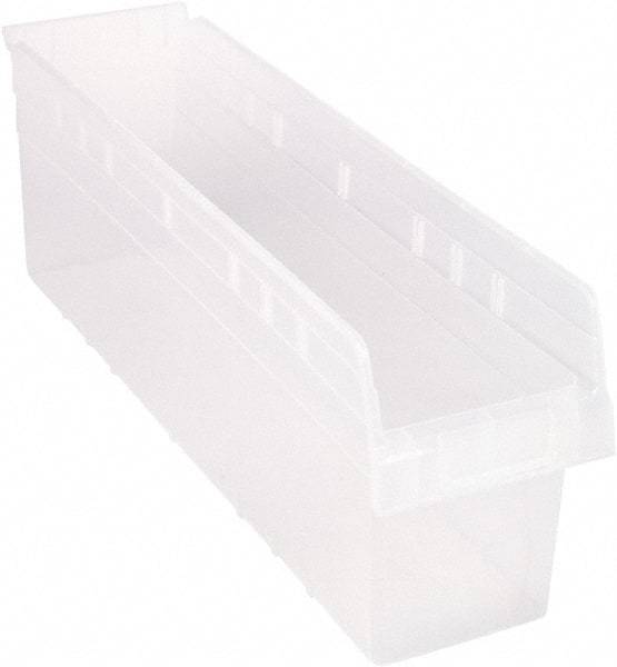 Quantum Storage - 23-5/8" Deep, Clear Polypropylene Hopper Shelf Bin - 8" High x 6-5/8" Wide x 23-5/8" Long - Caliber Tooling