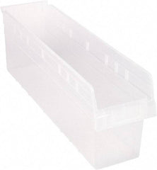 Quantum Storage - 23-5/8" Deep, Clear Polypropylene Hopper Shelf Bin - 8" High x 6-5/8" Wide x 23-5/8" Long - Caliber Tooling