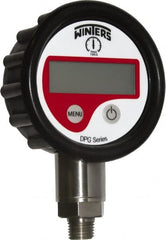 Winters - 2-1/2" Dial, 1/4 Thread, 0-15 Scale Range, Pressure Gauge - Lower Connection Mount, Accurate to 0.01% of Scale - Caliber Tooling