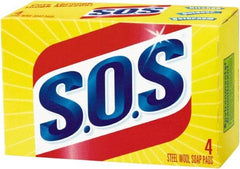 SOS - Steel Wool Scouring Soap Pad - Heavy-Duty, Blue/Gray - Caliber Tooling