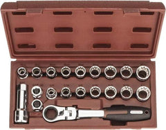 Paramount - 20 Piece 3/4" Drive Deep Well Socket Set - 12 Points, 3/8" to 3/4" (10mm to 19mm) Range, Inch/Metric Measurement Standard - Caliber Tooling