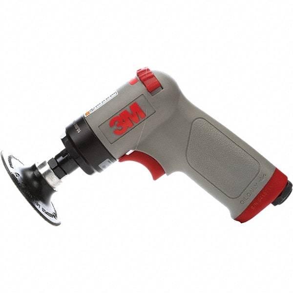 3M - 1 to 4" Disc, 15,000 RPM, Pneumatic Handheld Disc Sander - 22 CFM, 1/4 NPT Inlet, 0.45 hp - Caliber Tooling