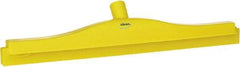 Vikan - 20" Rubber Blade Floor Squeegee - Double Edge, Yellow, Plastic Holder - Caliber Tooling