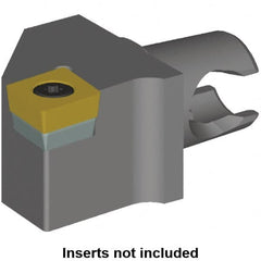 Kennametal - Right Hand Cut, Size KM20, CC.. Insert Compatiblity, Modular Turning & Profiling Cutting Unit Head - 12.5mm Ctr to Cutting Edge, 25mm Head Length, Series KM Mini - Caliber Tooling