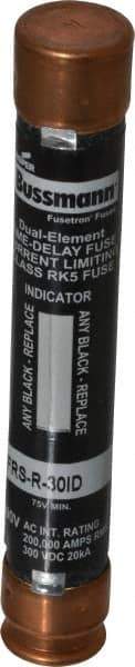 Cooper Bussmann - 300 VDC, 600 VAC, 30 Amp, Time Delay General Purpose Fuse - Fuse Holder Mount, 127mm OAL, 20 at DC, 200 (RMS) kA Rating, 20.6mm Diam - Caliber Tooling