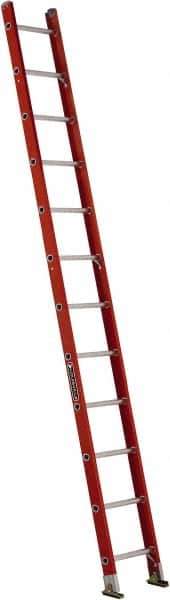 Louisville - 12' High, Type IA Rating, Fiberglass Single Ladder - Caliber Tooling