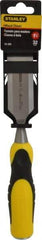 Stanley - 9" OAL x 1-1/4" Blade Width Wood Chisel - 1-1/4" Tip, Polypropylene Handle - Caliber Tooling