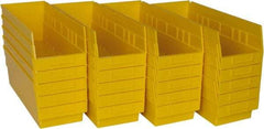 Quantum Storage - 50 Lb. Load Capacity, 17-7/8" Deep, Yellow Polypropylene Hopper Shelf Bin - 6" High x 6-5/8" Wide x 17-7/8" Long - Caliber Tooling