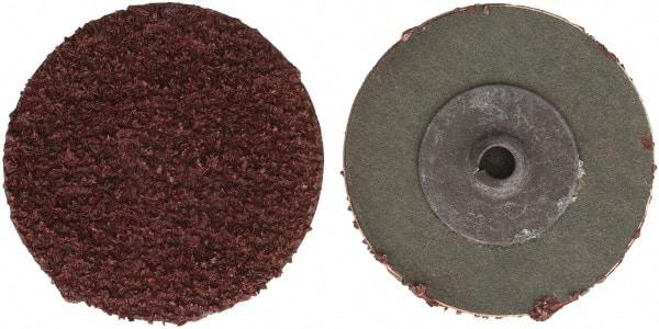 Tru-Maxx - 2" Disc Diam, 24 Grit, Aluminum Oxide Quick Change Disc - Type S Attaching System, Coated, Maroon, Very Coarse Grade - Caliber Tooling