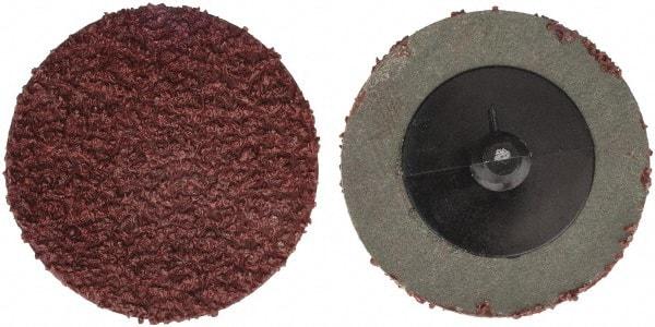 Tru-Maxx - 2" Disc Diam, 24 Grit, Aluminum Oxide Quick Change Disc - Type R Attaching System, Coated, Maroon, Very Coarse Grade - Caliber Tooling