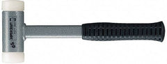 HALDER - 20 oz Head 1-3/16" Face Diam Nylon Dead Blow Hammer - 11-3/8" OAL, Steel Handle - Caliber Tooling