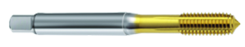 M5 x .80 Dia. - 6HX - 4 FL - Cobalt Semi-Bott Tap-TiN FORM-C DIN 371 - Caliber Tooling