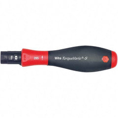 Wiha - 1 Piece, 0.4 to 1 N/m, Adjustable Torque Limiting Screwdriver - 1/4" Drive - Caliber Tooling