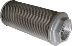 Flow Ezy Filters - 100 Mesh, 189 LPM, 50 GPM, 4.3" Diam, Female Suction Strainer without Bypass - 2 Port NPT, 9.8" Long - Caliber Tooling