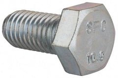 Value Collection - M12x1.75mm Metric Coarse, 25mm Length Under Head Hex Head Cap Screw - Fully Threaded, Grade 10.9 Steel, Zinc-Plated Finish, 19mm Hex - Caliber Tooling