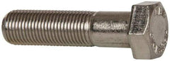 Value Collection - 1/2-20 UNF, 2" Length Under Head Hex Head Cap Screw - Partially Threaded, Grade 316 Stainless Steel, Uncoated, 3/4" Hex - Caliber Tooling