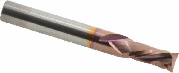 Onsrud - 3/8" Cutting Diam x 7/8" Length of Cut, 2 Flute, Compression Spiral Router Bit - Marathon Coated, Right Hand Cut, Solid Carbide, 3" OAL x 3/8" Shank Diam, Double Edge, 30° Helix Angle - Caliber Tooling