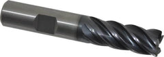 Kennametal - 1/2", 5 Flute, Solid Carbide, 0.03" Corner Radius End Mill - 3" OAL, 1-1/4" LOC - Caliber Tooling