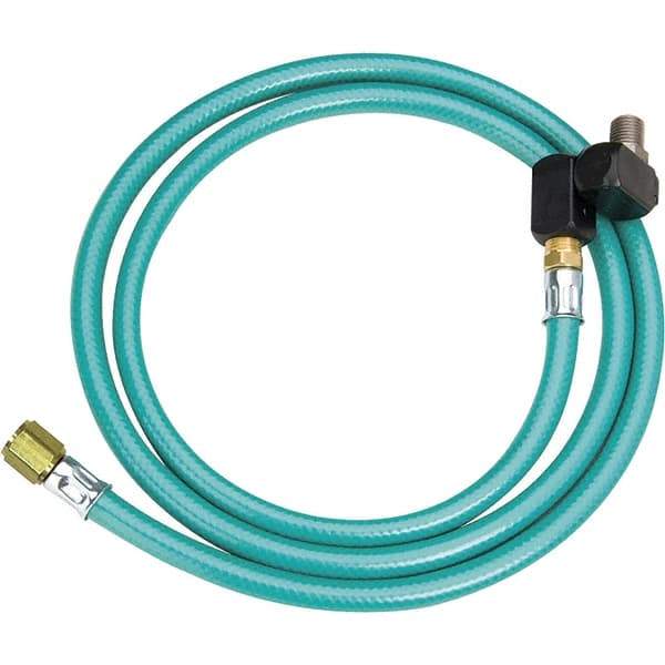 Dynabrade - 8mm ID x 12.7mm OD 5' Long Hose - Male/Male Ends, 90 Working psi, 1/4" Fitting, Green - Caliber Tooling