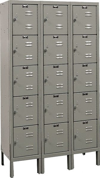 Hallowell - 15 Door, 5 Tier, Premium Box Lockers - Caliber Tooling