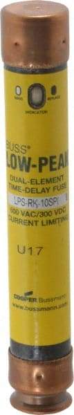 Cooper Bussmann - 300 VDC, 600 VAC, 10 Amp, Time Delay General Purpose Fuse - Fuse Holder Mount, 127mm OAL, 100 at DC, 300 at AC (RMS) kA Rating, 13/16" Diam - Caliber Tooling