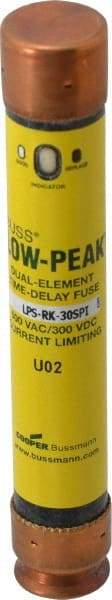 Cooper Bussmann - 300 VDC, 600 VAC, 30 Amp, Time Delay General Purpose Fuse - Fuse Holder Mount, 127mm OAL, 100 at DC, 300 at AC (RMS) kA Rating, 13/16" Diam - Caliber Tooling