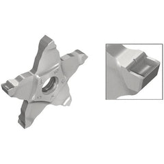 Iscar - 34L200PENTA C Grade IC908, 2.01mm Cutting Width Carbide Grooving Insert - Left Hand, 0.1mm Corner Radius, TiAlN Finish - Caliber Tooling