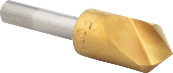 M.A. Ford - 1/2" Head Diam, 1/4" Shank Diam, 1 Flute 90° High Speed Steel Countersink - Caliber Tooling