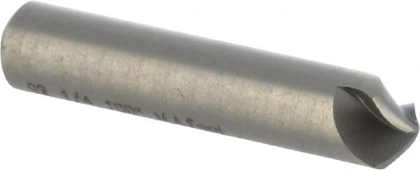 M.A. Ford - 1/4" Head Diam, 1/4" Shank Diam, 3 Flute 100° High Speed Steel Countersink - Caliber Tooling