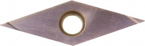 Kyocera - VBGT2201 F Grade KW10 Carbide Turning Insert - Uncoated, 35° Diamond, 1/4" Inscr Circle, 1/8" Thick, 0.001" Corner Radius - Caliber Tooling