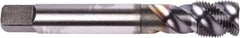 Union Butterfield - M24x3.00 Metric Coarse 4 Flute 6H Modified Bottoming Spiral Flute Tap - Powdered Metal, TiCN Finish, 160mm OAL, Right Hand Flute, Right Hand Thread, Series 1677AP - Caliber Tooling