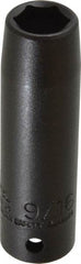 Proto - 1/2" Drive 9/16" Deep Thin Wall Impact Socket - 6 Points, 3-1/4" OAL - Caliber Tooling