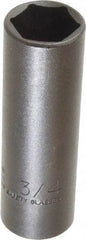 Proto - 1/2" Drive 3/4" Deep Thin Wall Impact Socket - 6 Points, 3-1/4" OAL - Caliber Tooling