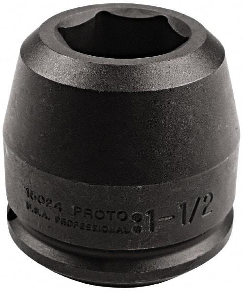 Proto - 1-1/2" Drive 1-9/16" Standard Impact Socket - 6 Points, 5-3/4" OAL - Caliber Tooling