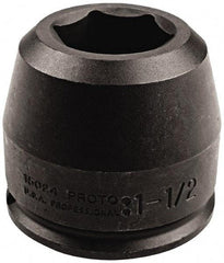 Proto - 1-1/2" Drive 1-7/8" Standard Impact Socket - 6 Points, 5-3/4" OAL - Caliber Tooling