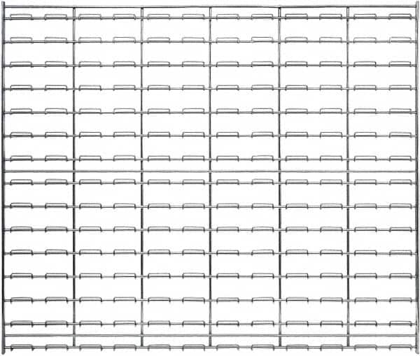 Quantum Storage - 36" Wide x 30" High, Chrome Louvered Bin Panel - Use with Stack and Hang Bins - Caliber Tooling