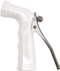 SANI-LAV - 3/4" Pipe, Insulated, Grade 3 Zinc Adjustable Spray Pattern Nozzle - White, 3/4 GHT Connection, 6.5 Gal per min at 100 psi, 3/4 GHT, 3/4" Orifice Diam, For Use With Water - Caliber Tooling