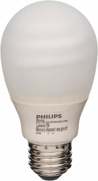 Philips - 14 Watt Fluorescent Residential/Office Medium Screw Lamp - 2,700°K Color Temp, 800 Lumens, 120 Volts, Twister, 8,000 hr Avg Life - Caliber Tooling