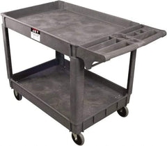 Jet - 550 Lb Capacity, 17" Wide x 39-3/4" Long x 33-1/2" High Standard Utility Cart - 2 Shelf, Plastic - Caliber Tooling