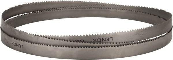 Lenox - 3 to 4 TPI, 15' 4" Long x 1-1/4" Wide x 0.042" Thick, Welded Band Saw Blade - Bi-Metal, Toothed Edge, Raker Tooth Set, Flexible Back, Contour Cutting - Caliber Tooling