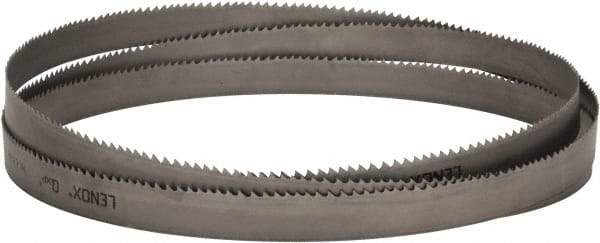 Lenox - 3 to 4 TPI, 13' 6" Long x 1-1/4" Wide x 0.042" Thick, Welded Band Saw Blade - Bi-Metal, Toothed Edge, Raker Tooth Set, Flexible Back, Contour Cutting - Caliber Tooling