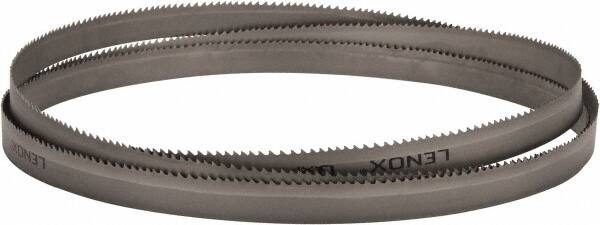 Lenox - 4 to 6 TPI, 12' 3" Long x 1" Wide x 0.035" Thick, Welded Band Saw Blade - Bi-Metal, Toothed Edge, Raker Tooth Set, Flexible Back, Contour Cutting - Caliber Tooling